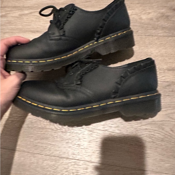 Dr. Martens ruffle oxford loafers size 9 black leather - Picture 5 of 9